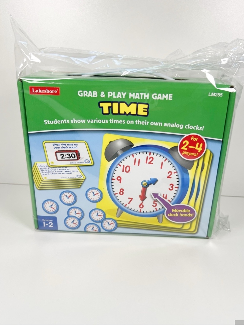 Lakeshore Learning Time Teaching Game Interactive Clock Math Center Homeschool